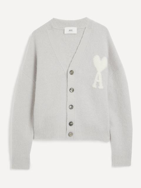 AMI Paris Ami de Cœur Logo Alpaca-Blend Cardigan