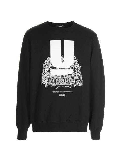 logo-print cotton jumper