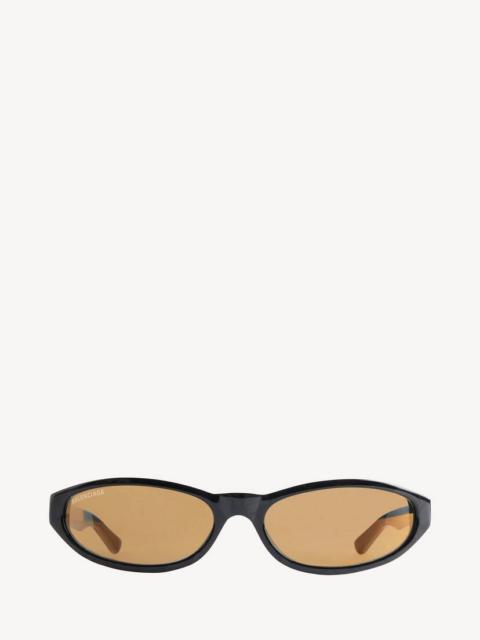 BALENCIAGA Neo Round Sunglasses in Black