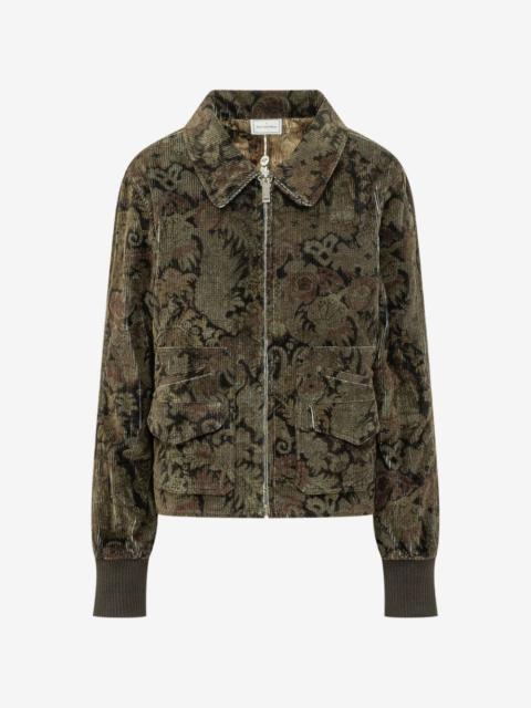 Pierre-Louis Mascia Gridox floral-print corduroy jacket