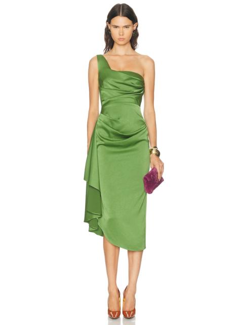 ALEX PERRY One Shoulder Drape Dress