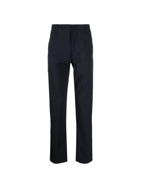 button-fastening tailored trousers