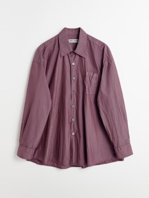 Our Legacy Borrowed Shirt Raspberry Parachute Poplin