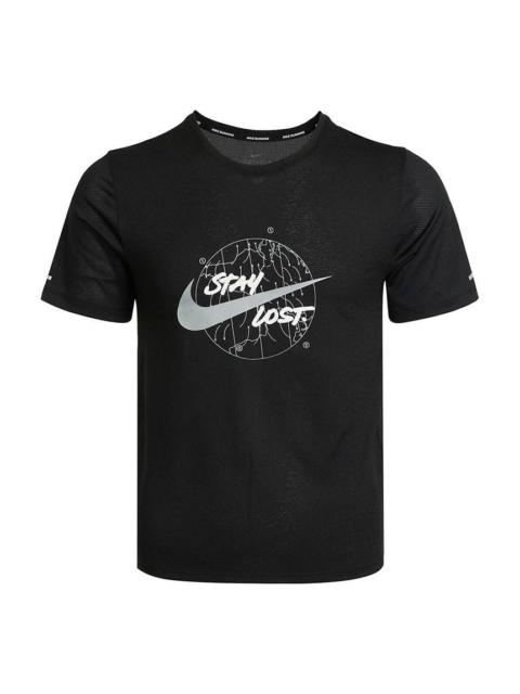 Nike Nike 드리프 Mylar 야생 실행 티 남자의 검정 DA0217-010