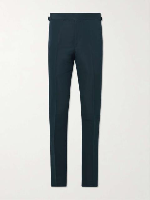 TOM FORD O'Connor Tapered Cotton and Silk-Blend Trousers