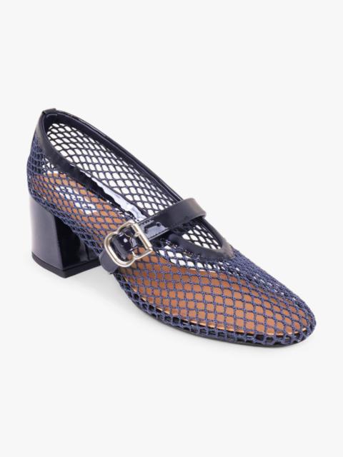 Alaïa MARY JANE FISHNET 55MM PUMP | MIDNIGHT BLUE