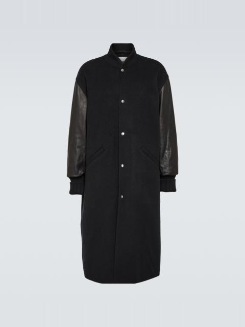 Cashmere and leather coat