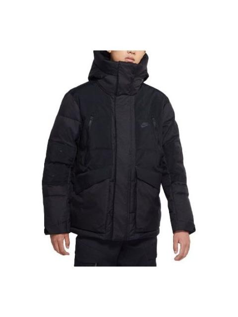 Nike Nike Storm-fit City 시리즈 로고 후드 긴 소매 단색 다운 재킷 검정 DD6981-010