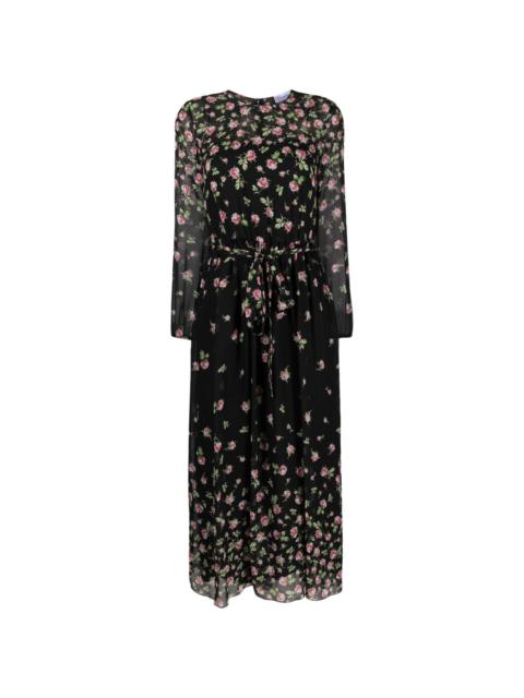 REDValentino floral-print long-sleeve dress
