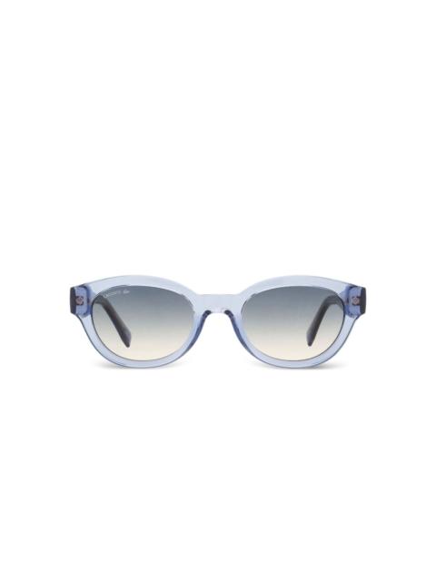 LACOSTE oval wire-core sunglasses