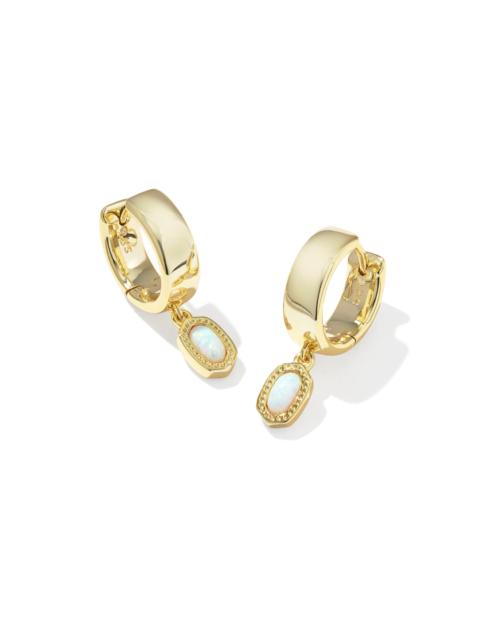 KENDRA SCOTT Mini Ellie Gold Wide Huggie Earrings
