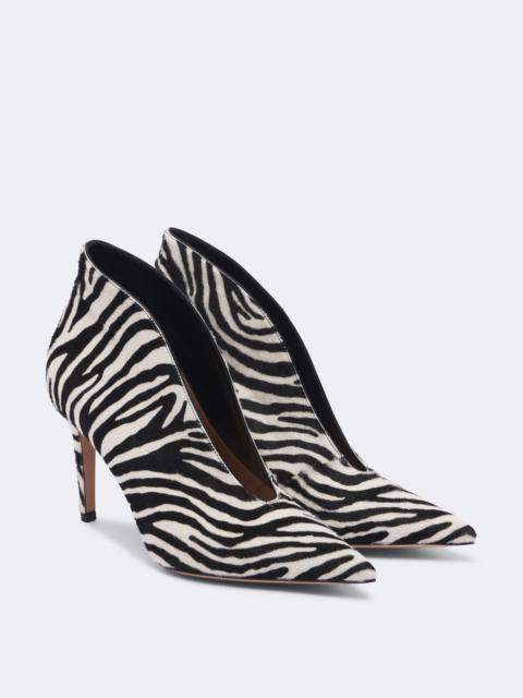 Gianvito Rossi Vania zebra-print calf hair pumps