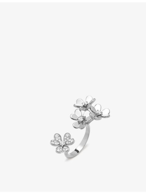 Van Cleef & Arpels Frivole Rhodium Plated 18ct White-Gold And Diamond Between the Finger Ring