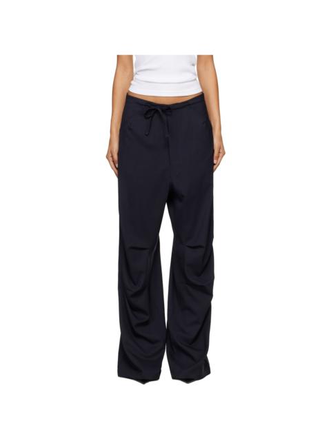 DARKPARK Navy Daisy Light Wool Pants