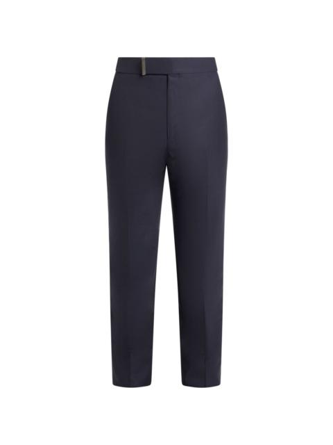 straight-leg tailored trousers