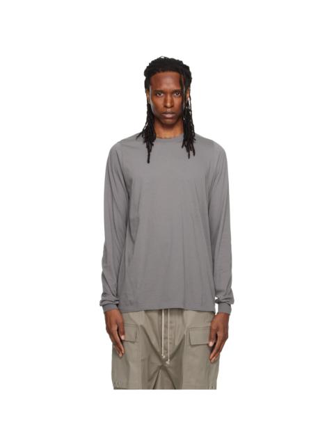 Rick Owens Gray Tower Short Crewneck LS T-shirt