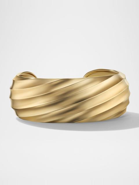 DAVID YURMAN Cable Edge Cuff Bracelet in 18K Yellow Gold, 24mm