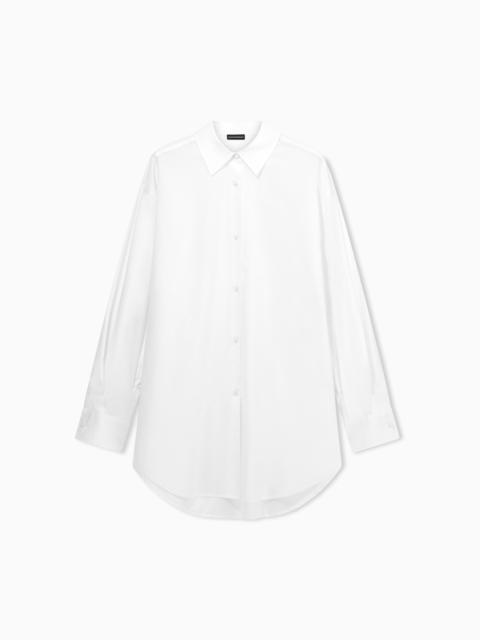 EMPORIO ARMANI COTTON POPLIN SHIRT WITH A POINTED COLLAR AND LONG SLEEVES
