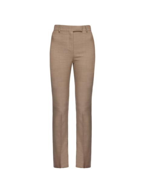 straight-leg cotton tailored trousers