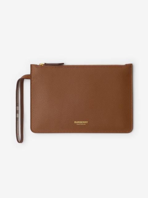 Burberry Leather Zip Pouch