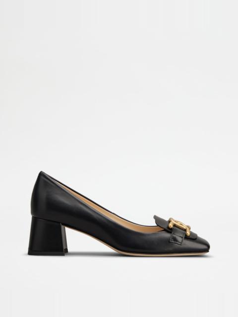 KATE PUMPS IN LEATHER - BLACK