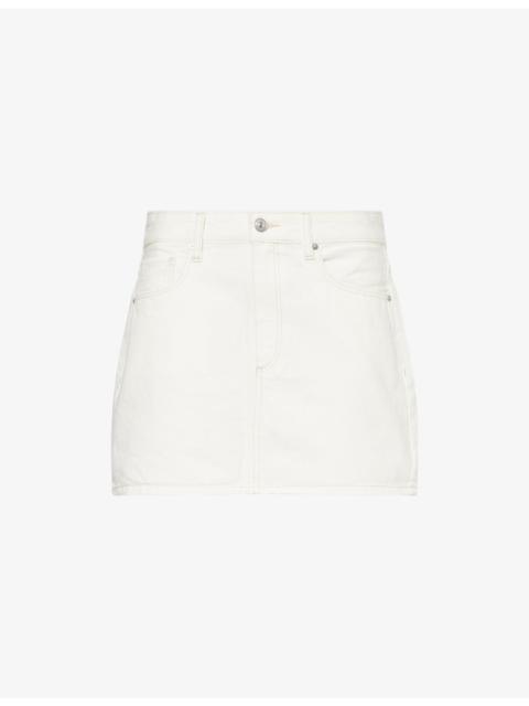 PAIGE Bobbi Low-Rise Denim Mini Skirt