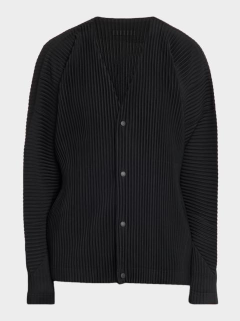 ISSEY MIYAKE Men & apos;s Basics Pleated Cardigan
