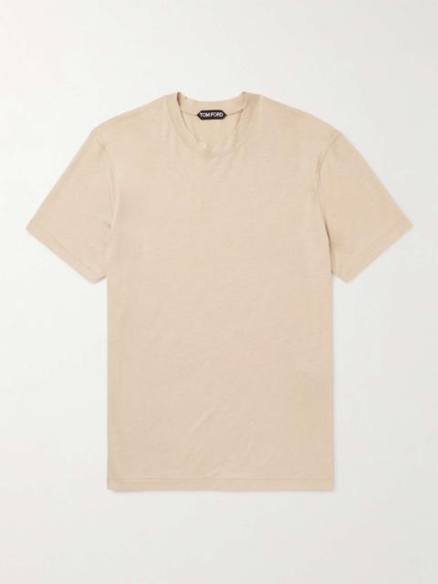 TOM FORD Logo-Embroidered Lyocell and Cotton-Blend Jersey T-Shirt