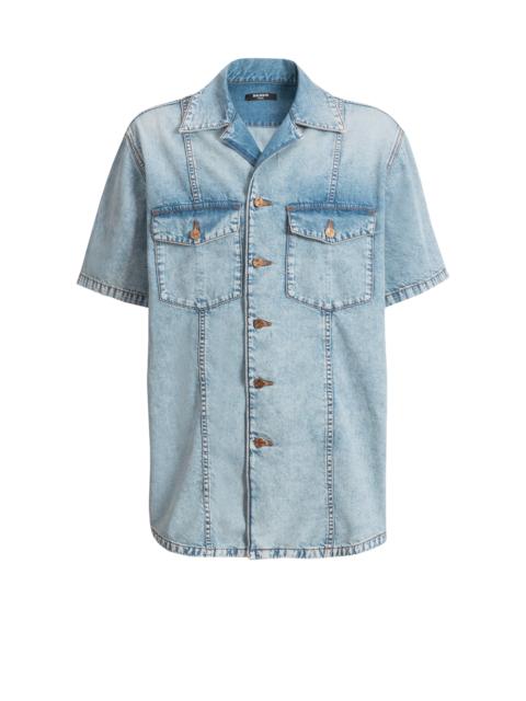 Balmain Light blue denim shirt
