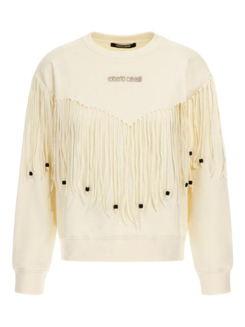 Roberto Cavalli fringe sweatshirt