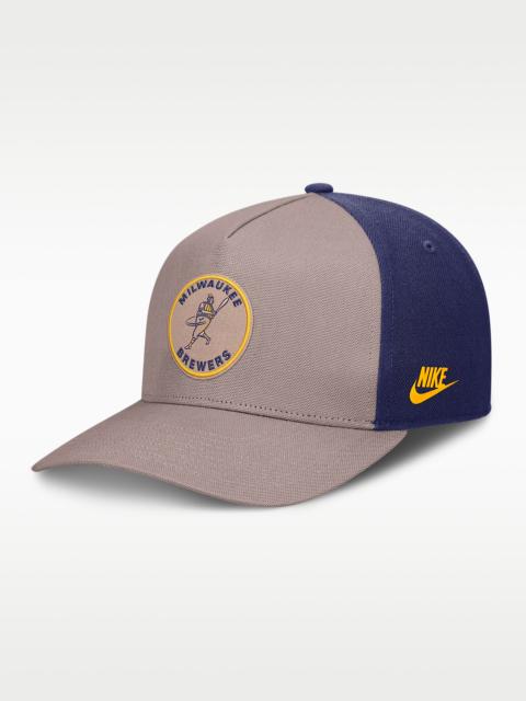 Nike Milwaukee Brewers Cooperstown Rise Men's Nike MLB A-Frame Adjustable Hat