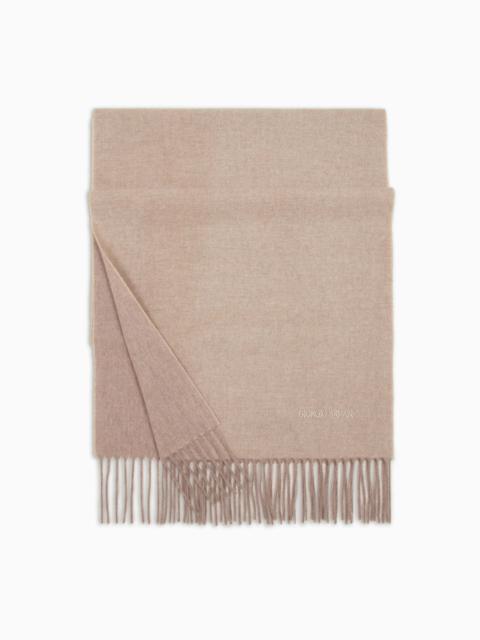 GIORGIO ARMANI Cashmere scarf with embroidered logo