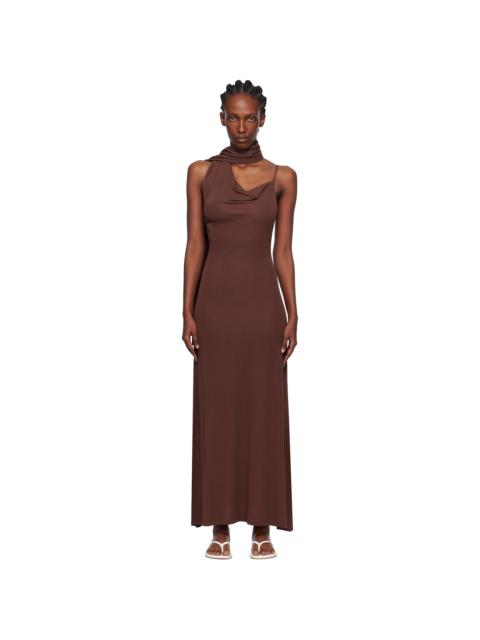 AYA MUSE Burgundy Wisp Maxi Dress