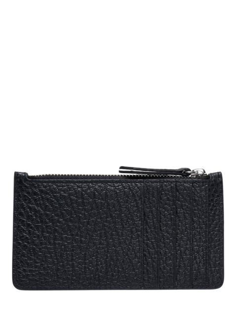 Maison Margiela Embossed Grained Leather Zip Card Holder