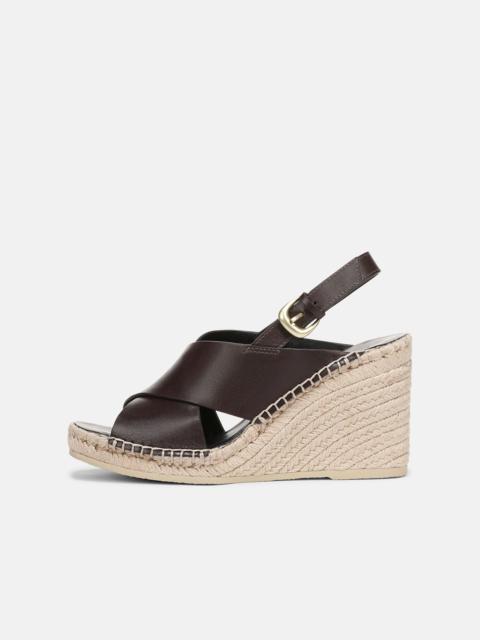 Vince Georgia Leather Espadrille Wedge Sandals