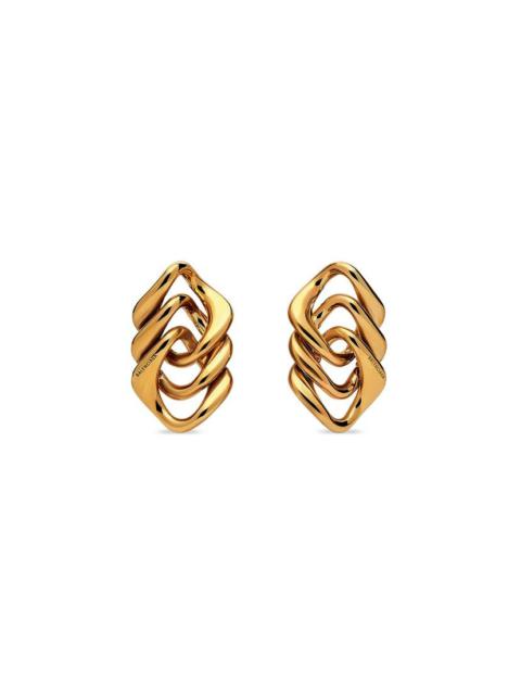 BALENCIAGA Women's Linked Earrings in Gold