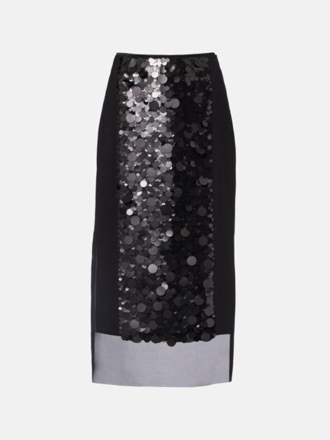 JOSEPH Cambo sequined chiffon midi skirt