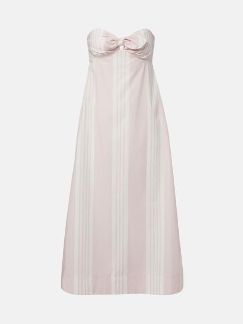 POSSE Rosie striped cotton midi dress