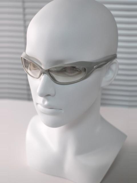 Other brands Japanese Brand - Vintage Y2k Avant Garde Futuristic Gray Sunglasses Unisex