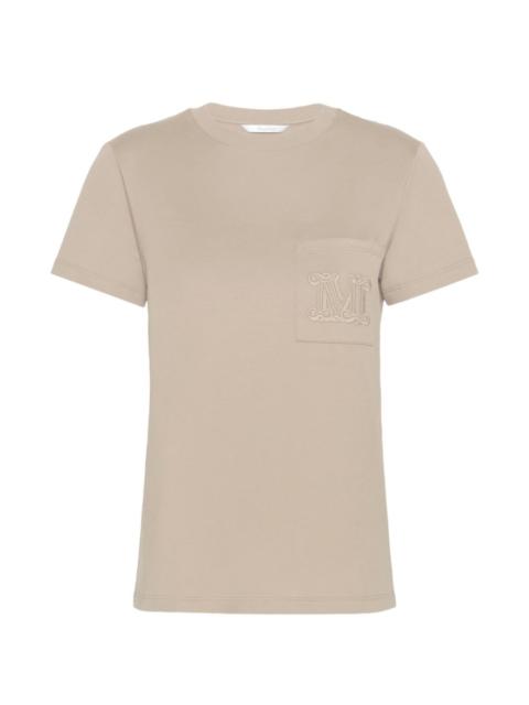 Max Mara embroidered-monogram pocket T-shirt