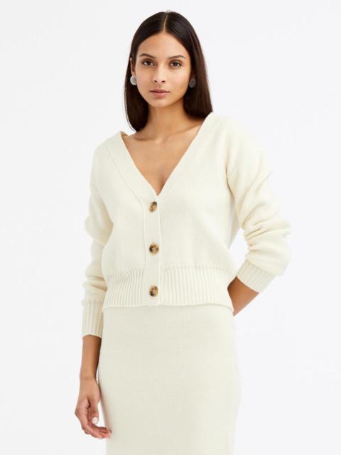 Oscar de la Renta CASHMERE BOXY CARDIGAN