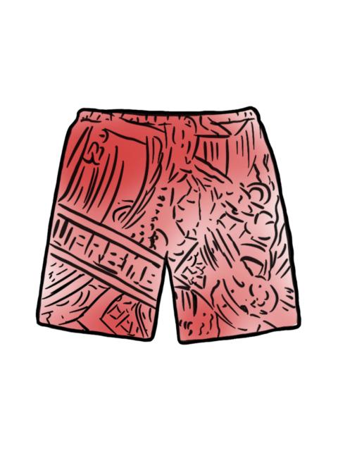 Supreme Supreme Bling Sweatshort Red