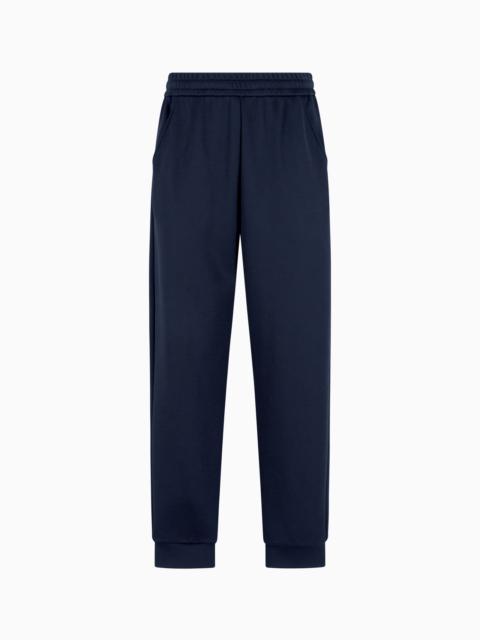 GIORGIO ARMANI MODAL-BLEND DOUBLE-JERSEY JOGGERS