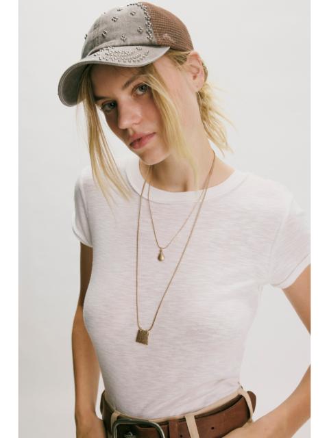 FREE PEOPLE So Billie Studdded Washed Baseball Cap