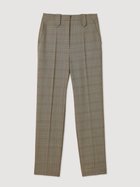 Sandro Straight-leg checked pants