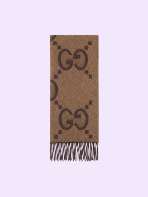 GG cashmere jacquard scarf