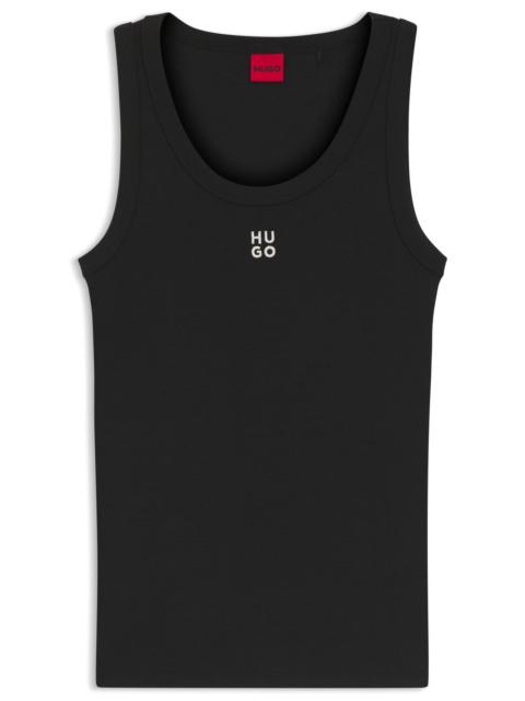 HUGO TANK TOP WITH STACKED LOGO