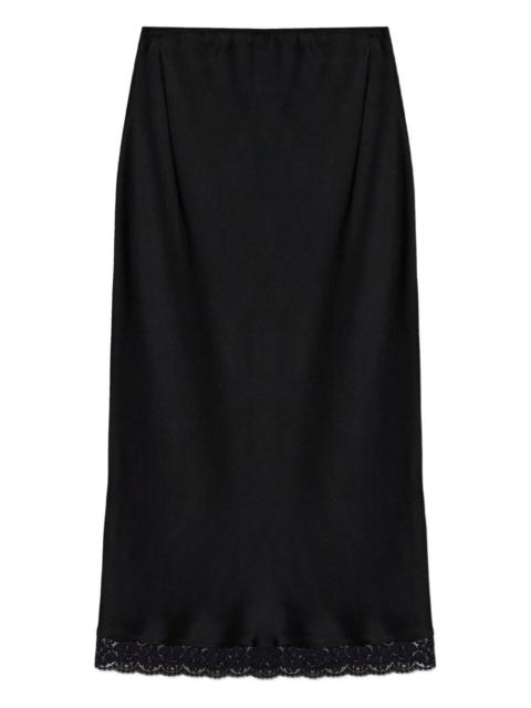 Victoria Beckham lace-trimmed pencil skirt