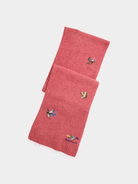 Polo Ralph Lauren Embroidered Wool-Alpaca Scarf