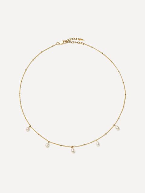 MISSOMA 18ct Gold-Plated Vermeil Silver Baya Baroque Pearl Chain Choker Necklace
